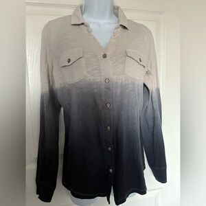 Carve Designs Button-down ombré color with Textured Fabric